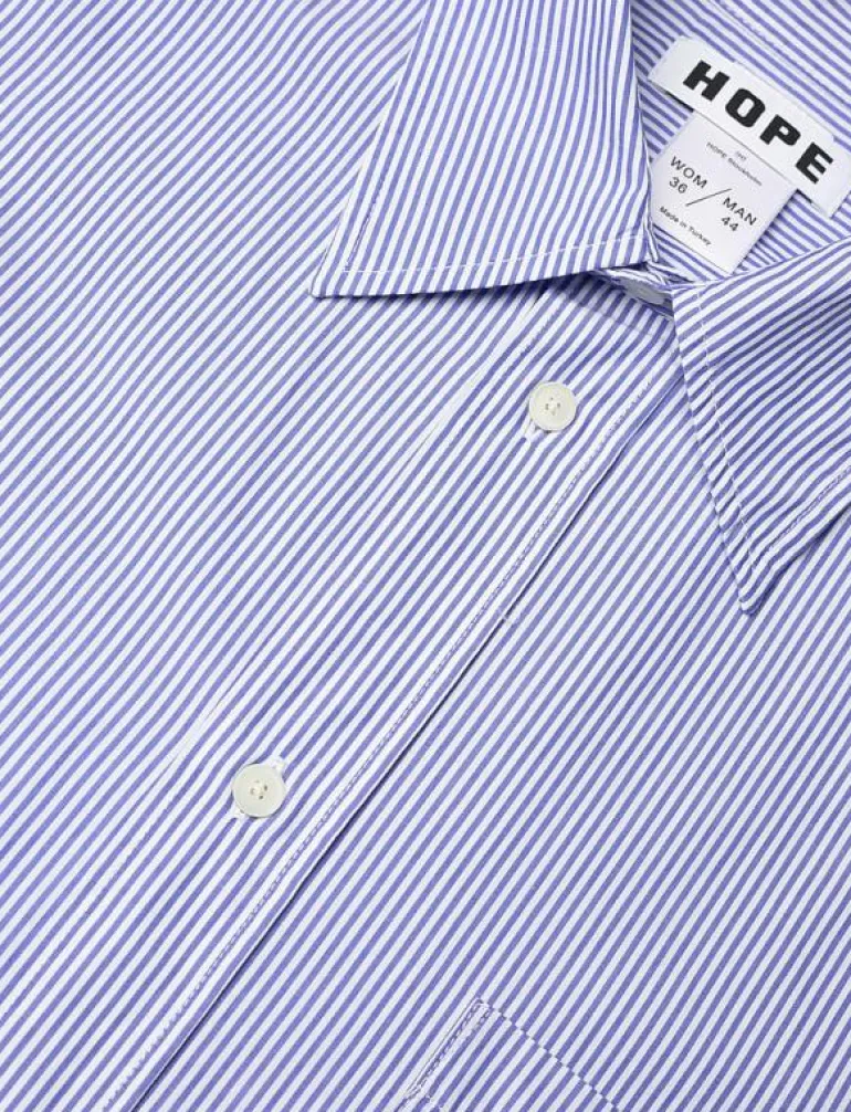 Garden Tunic Mid Blue Stripe - Overshirts