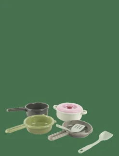 GREEN BEAN POT-SIEVE-PAN 7 PCS - Tillbehör till leksakskök