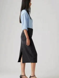 HR BACK SLIT SKIRT WANDERING S - Jeanskjol