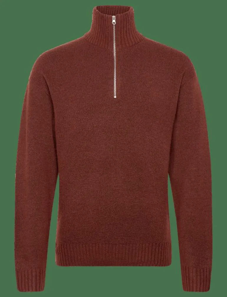 JOROLLIE KNIT HALF ZIP SN - Stickat
