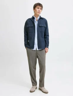 JPRRAYLE MELANGE SOLID L/S OVERSHIRT SN - Jackor & rockar