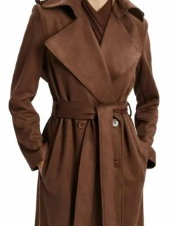 KIRA VEGAN SUEDE TRENCH COAT - Trenchcoats