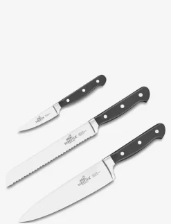Knivset Pluton 3 delar Stål/Svart - Knivset