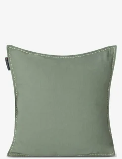 Leaves Embroidered Linen/Cotton Pillow Cover - Kuddfodral