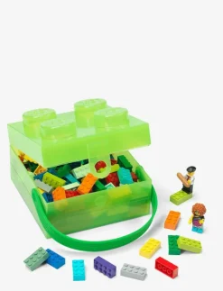 LEGO Box W. Handle Translucent Green - Resa