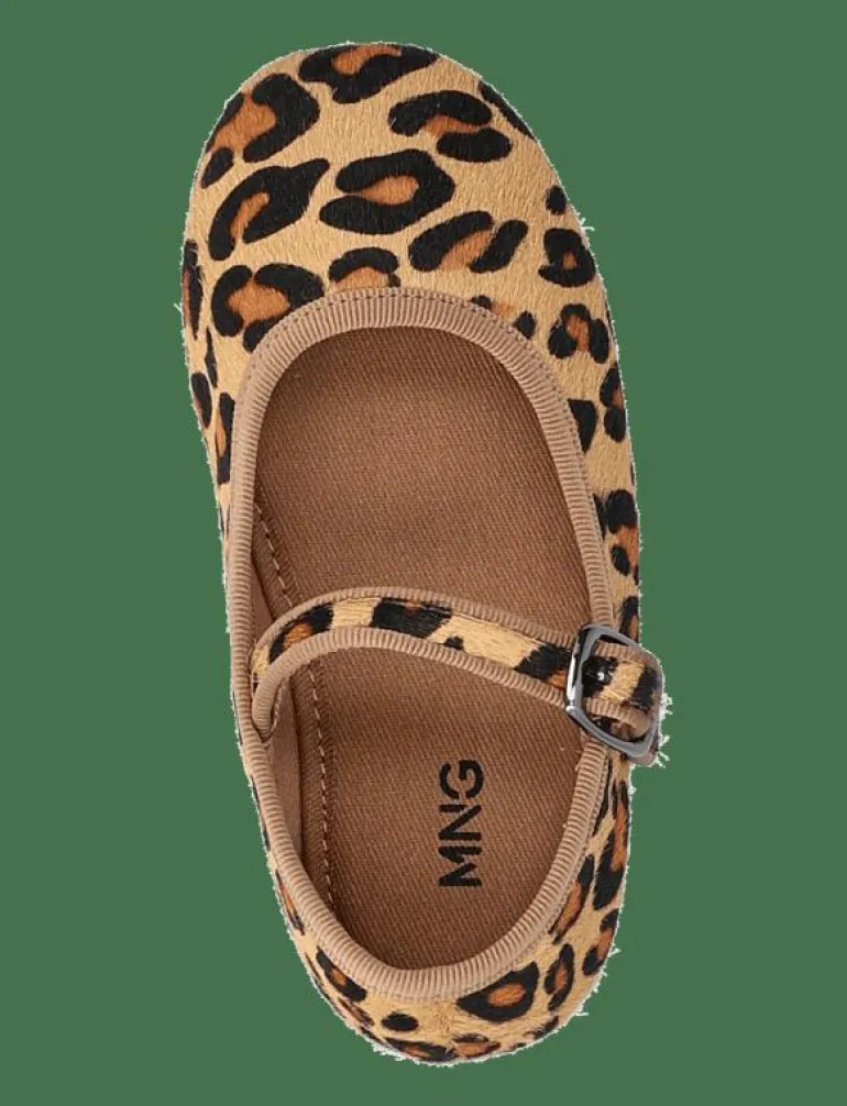 Leopard-print leather ballerinas - Ballerinaskor & Slip-ons