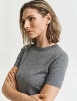 LIGHT KNIT SS C-NECK - T-shirts