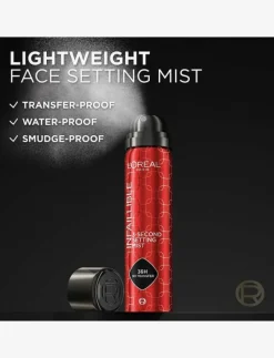 L'Oréal Paris, Infaillible, 3-Second Setting Mist, setting spray, 75ml - Ansikte