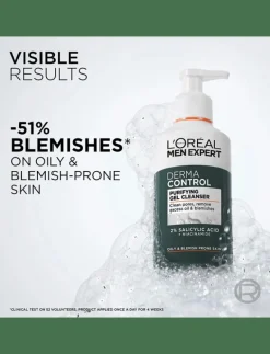 L'Oréal Paris Men Expert Derma Control 2-i-1 punktbehandling & ansiktsmask för oren hud 45 ml - Ansiktsvård