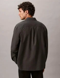 LS MELANGE FLANNEL EASY SHIRT - Flanellskjortor