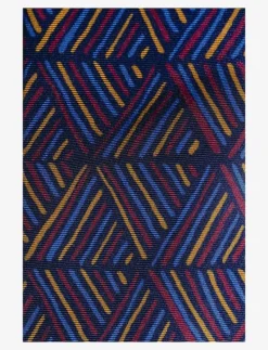 Malik Navy Burgundy Blue Silk Tie - Slipsar