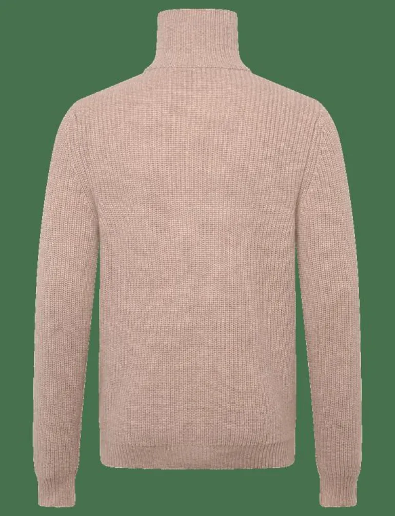 Man Chunky Rib Half Zip - Stickat