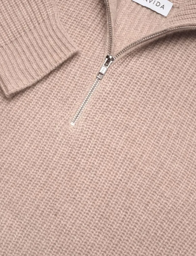 Man Chunky Rib Half Zip - Stickat