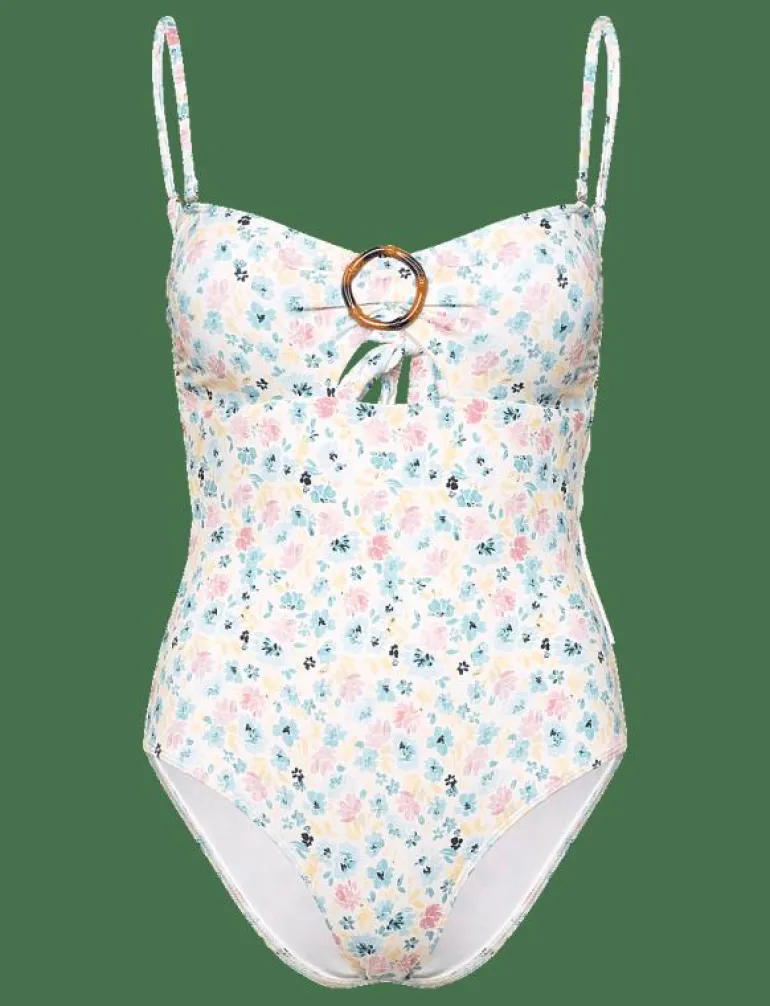 Mandy bamboo-ring bandeau swimsuit - Baddräkter