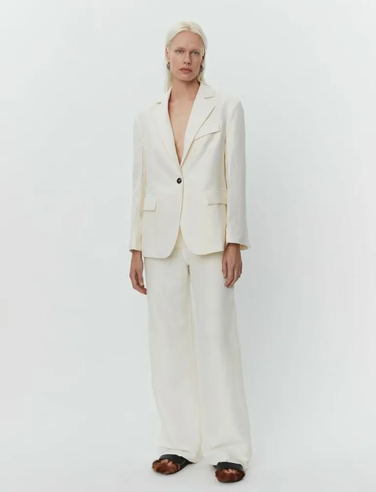 Marcy - Solid Linen - Enkelknäppta kavajer