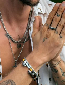 Men's Squared Silver Chain - Halsband