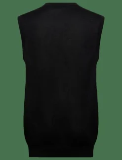 Merino Blend Knitted V-Neck Vest - Stickat
