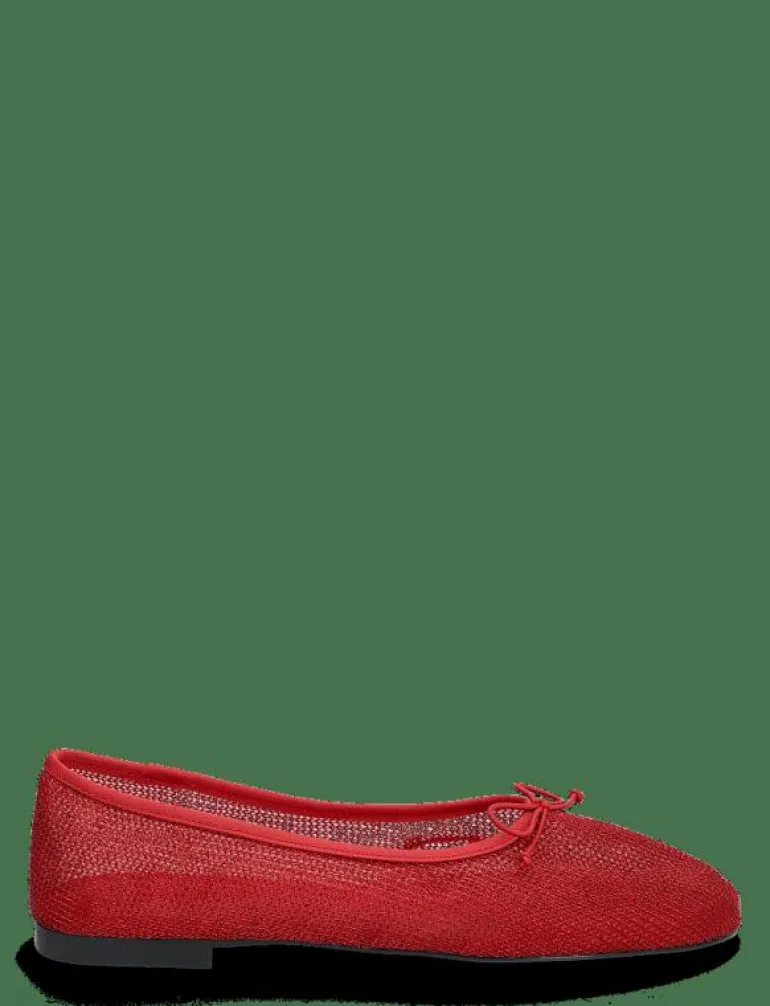 Mesh ballerina flats with bow - Ballerinas