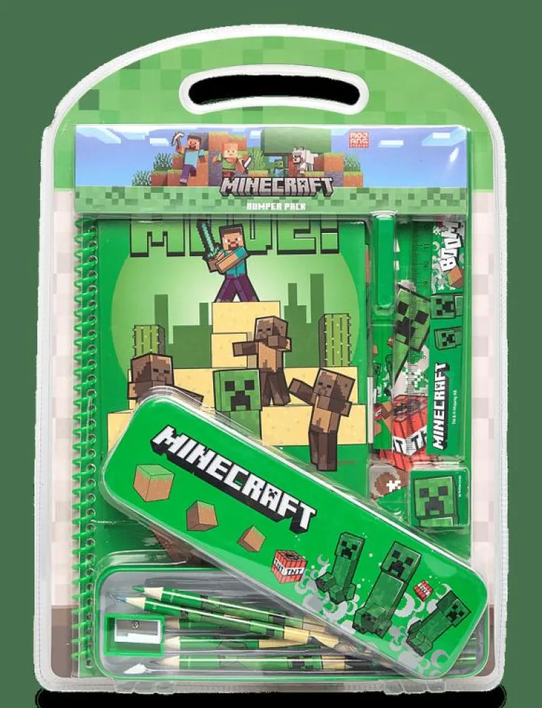 MINECRAFT, Bumper skrivset med plåtfodral - Kalendrar & Anteckningsblock