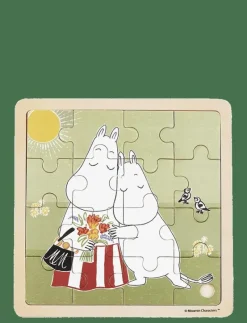 Moomin - Wooden Square Puzzle - Hugs - Träpussel