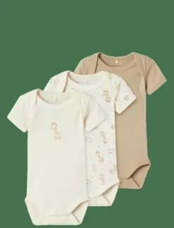 NBNBODY 3P SS JET STREAM GIRAFFE NOOS - Kortärmad body
