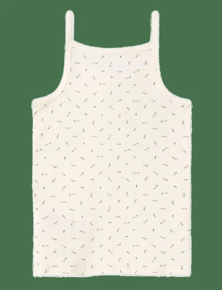 NKFSTRAP TOP 2P BUTTERCREAM FLORAL NOOS - Ärmlösa