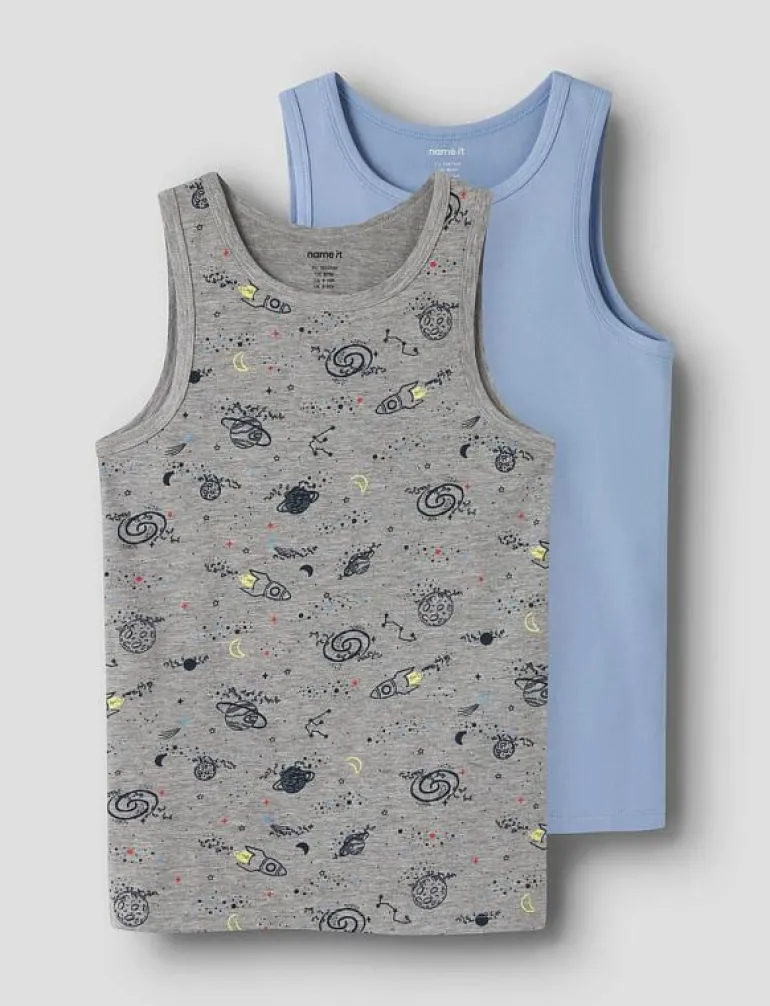 NKMTANK TOP 2P GREY SPACE NOOS - Överdelar