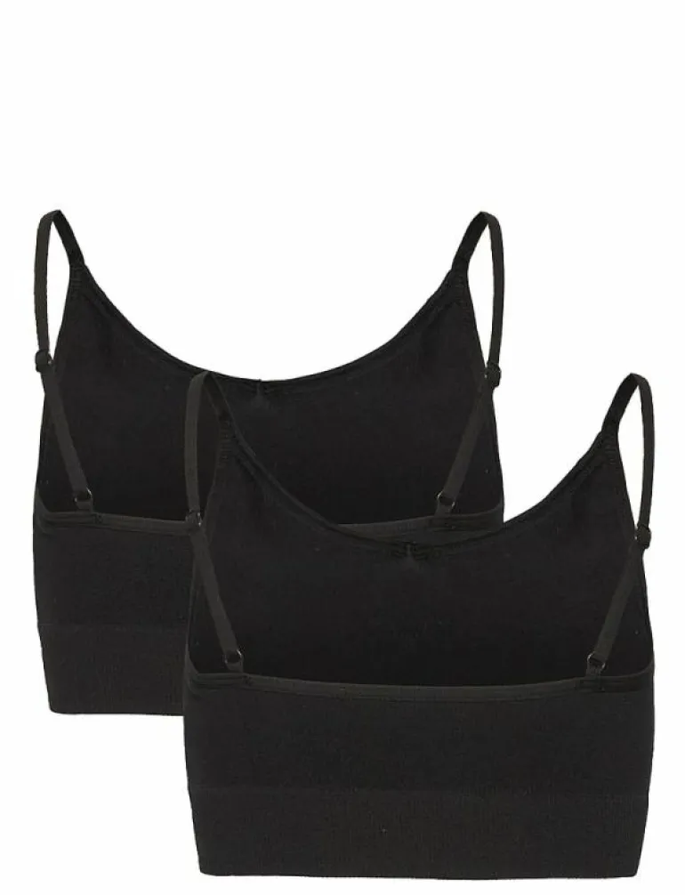 NLFKAILEY RIB BRALETTE 2PACK NOOS - Överdelar