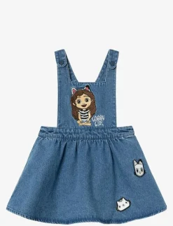 NMFJUDIT GABBY DENIM SPENCER SKY - Hängselklänningar