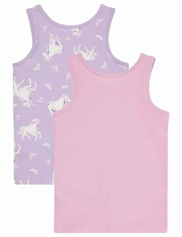 NMFTANK TOP 2P PASTEL LILAC HORSE NOOS - Överdelar