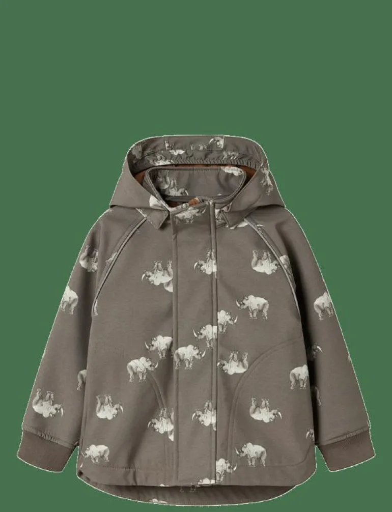 NMMALFA08 SOFTSHELL JACKET AOP FO - Jackor