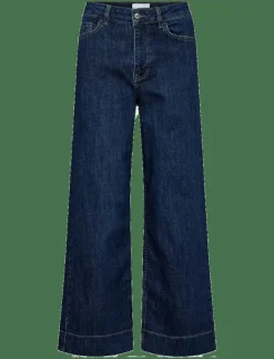 NUPARIS CROPPED JEANS - DARK BLUE - Vida byxor