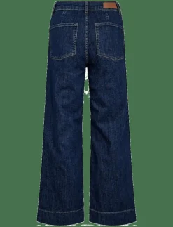 NUPARIS CROPPED JEANS - DARK BLUE - Vida byxor