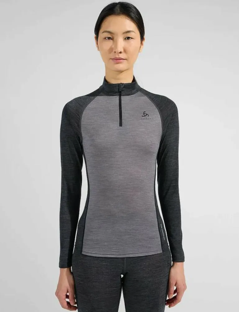 Odlo Natural Performance Pw 150 Bl Top Turtle Neck L/S Half Zip - Underställströjor
