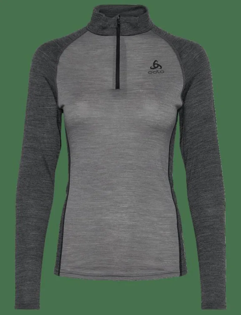 Odlo Natural Performance Pw 150 Bl Top Turtle Neck L/S Half Zip - Underställströjor