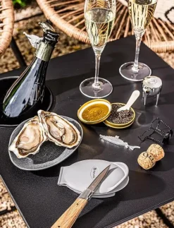 Oisterknif luxury Laguiole Oak SET - Skaldjursbestick