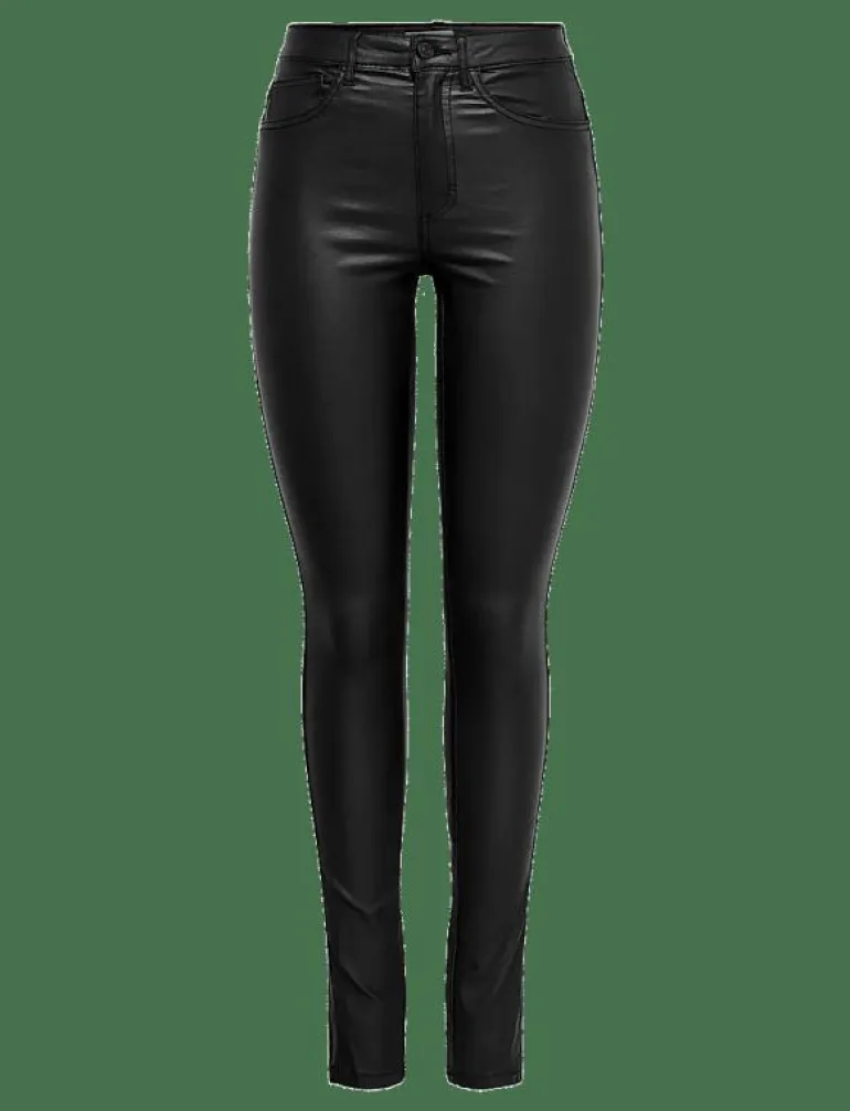 ONLROYAL LIFE HW SK ROCK COATED PIM NOOS - Skinnbyxor