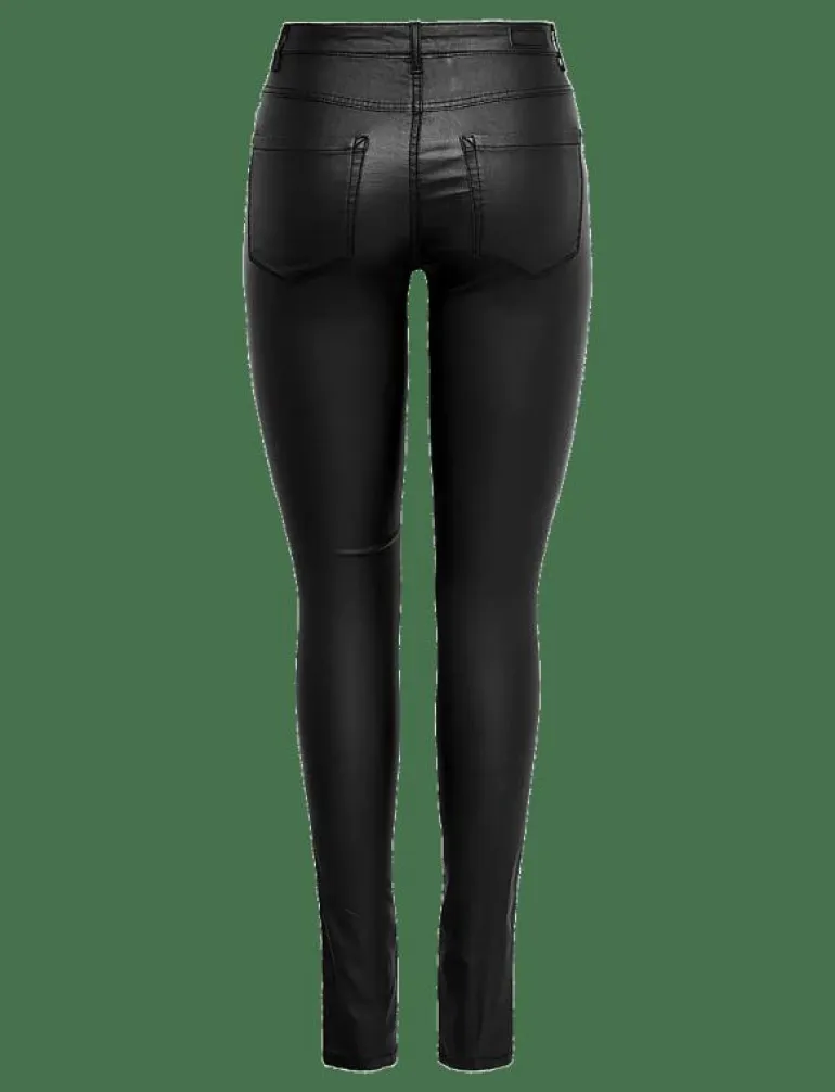 ONLROYAL LIFE HW SK ROCK COATED PIM NOOS - Skinnbyxor