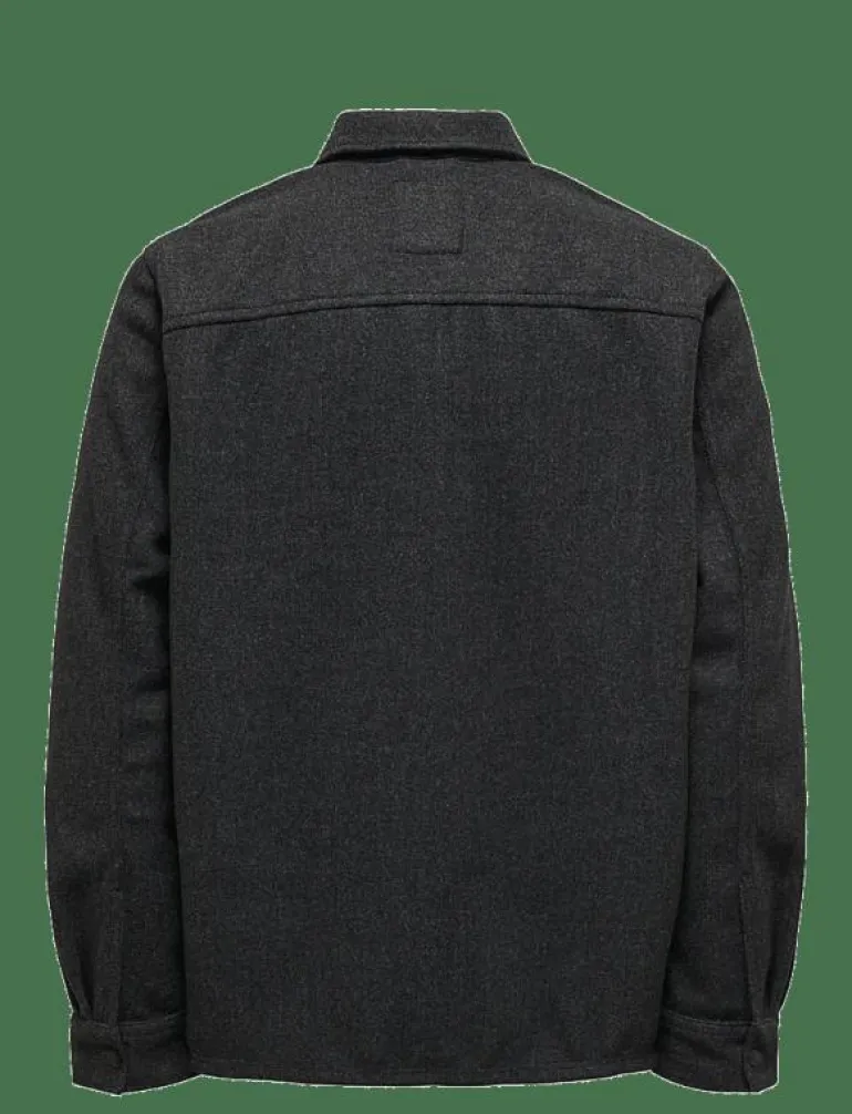 ONSASH OVR WOOLEN LOOK PKT LS SHIRT NOOS - Ulljackor