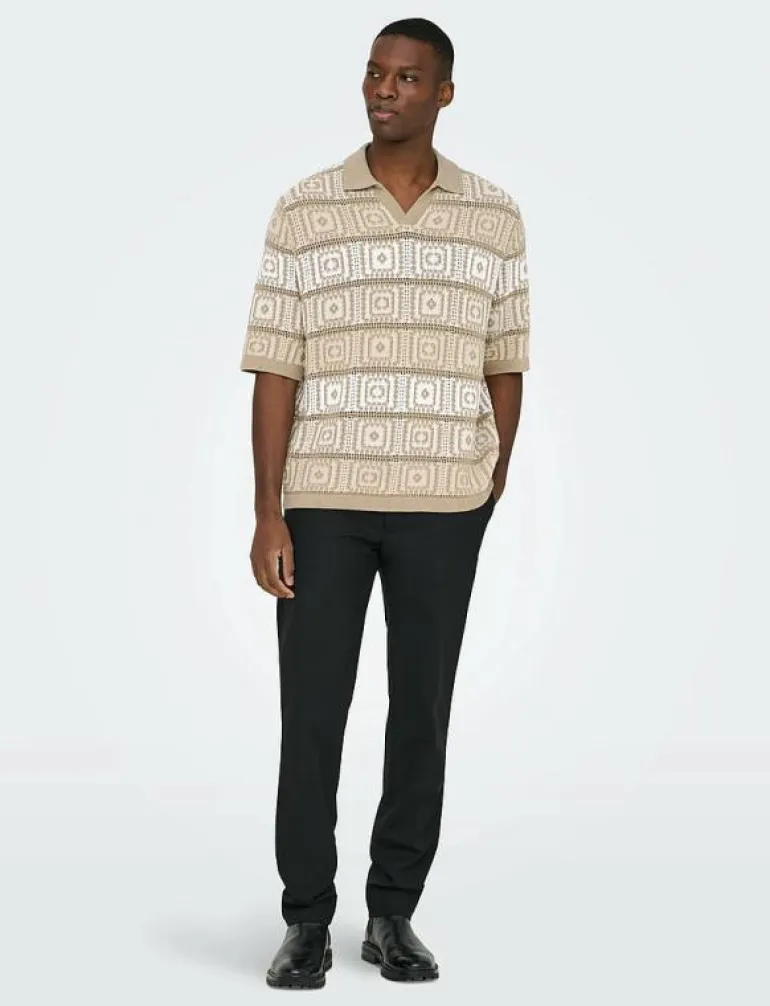 ONSBART LIFE RLX 5 SS RESORT KNIT - Kortärmade pikéer