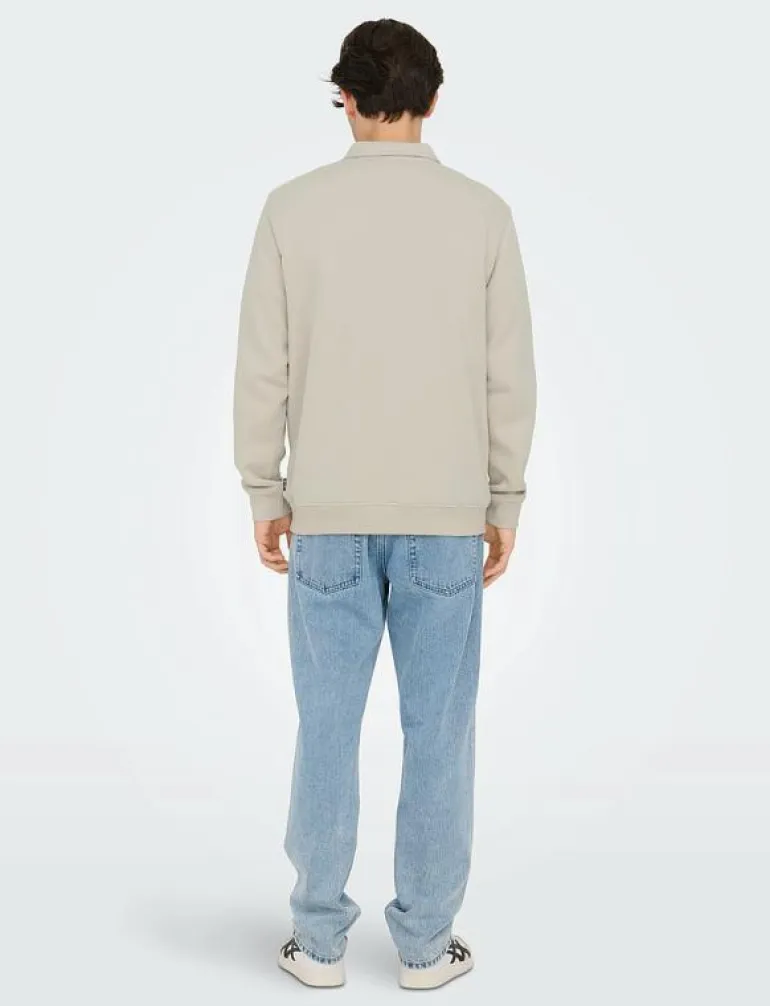 ONSCERES 1/4 ZIP SWEAT POLO - Långärmade pikéer