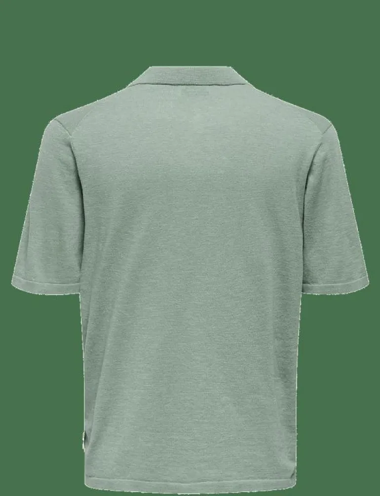 ONSGEORGE REG 12 LINEN SS POLO KNIT - Kortärmade pikéer