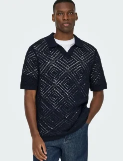ONSKOLMAR LIFE REG 5 SS RESORT KNIT - Kortärmade pikéer