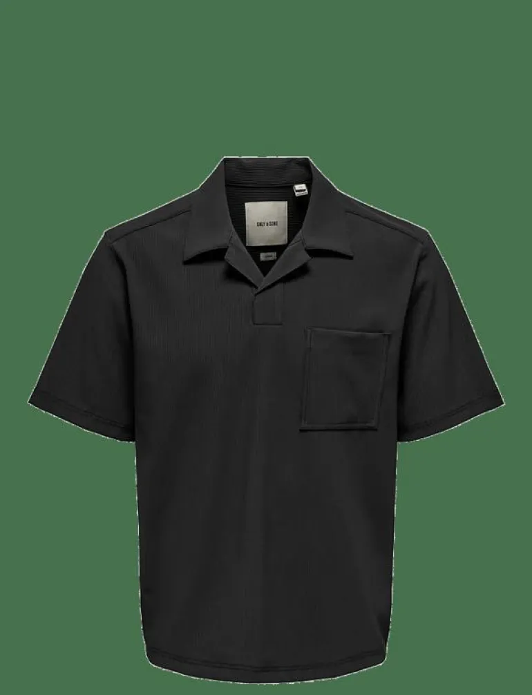 ONSPLI PLISSE SHIRT - Kortärmade pikéer