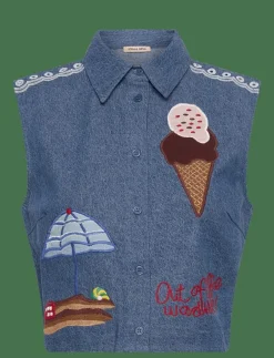 Out Of Office Embroidered Top - Jeansvästar