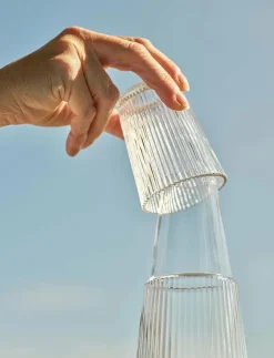 Pilastro karaff med dricksglas 1 l. clear - Vattenkaraffer & Vattenkannor
