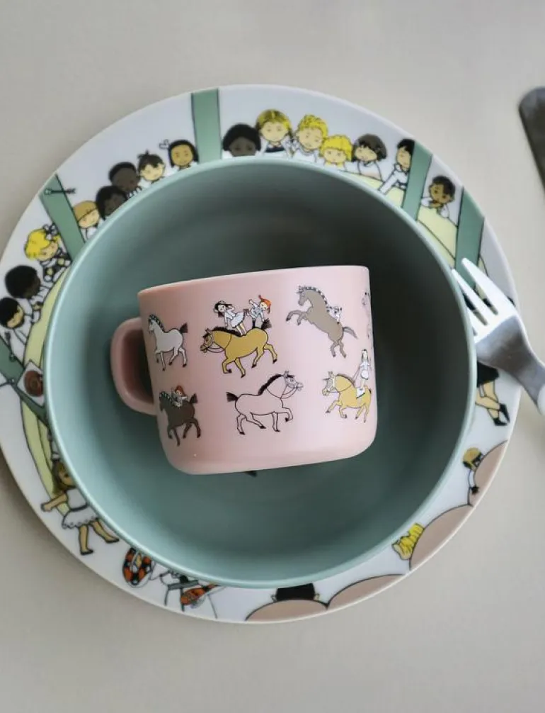 Pippi Cirkus, Mugg med handtag, rosa - Koppar & muggar
