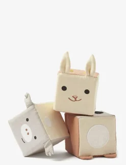 Play cubes textile EDVIN - Stapelbara klossar