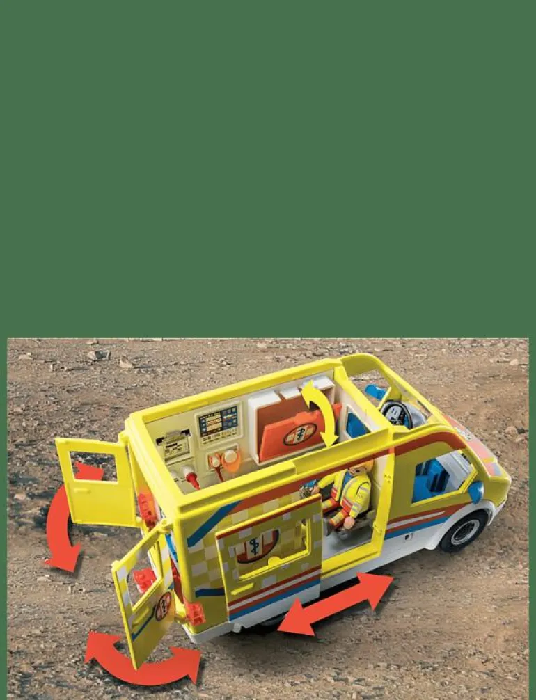 PLAYMOBIL City Life Ambulans med ljus och ljud - 71202 - Playmobil City Life