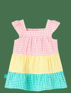Poplin dress check - Ärmlösa babyklänningar